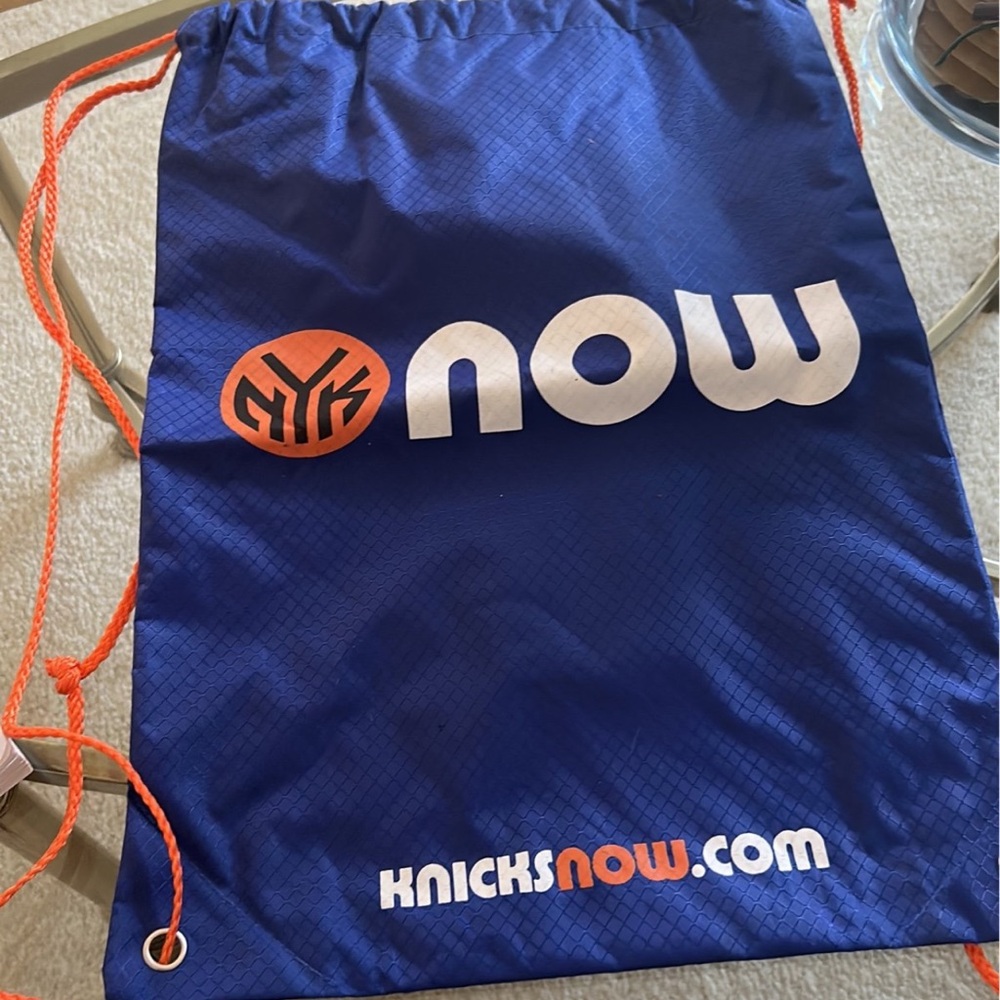 KnicksNOW Blue Drawstring Team Bag